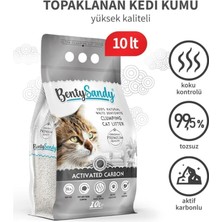 Bentysandy Activated Carbon Aktif Karbonlu Topaklanan Kedi Kumu 10 Lt
