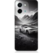 Teknomeg Vivo Y28 Uyumlu Dağ Yolunda Araba  Desenli Silikon Kılıf