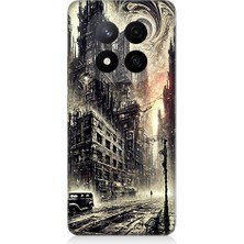 Teknomeg Redmi Note 14 Pro Plus Uyumlu Gotik Şehir  Desenli Silikon Kılıf