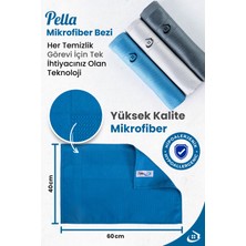 Pella 12'li Mikrofiber Temizlik Bezi, Cam, Araba Silme Bezi, Mutfak, Fiber Temizleme Bezi, 60X40 cm