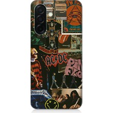 Teknomeg Samsung Galaxy A36 Uyumlu Rock Posterleri  Desenli Silikon Kılıf