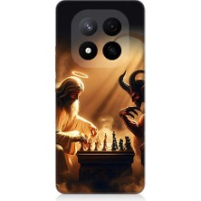 Teknomeg Redmi Note 14 Pro Plus Uyumlu Ay ve Cami  Desenli Silikon Kılıf