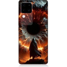 Teknomeg Vivo V30 Uyumlu Ateş Çemberi  Desenli Silikon Kılıf