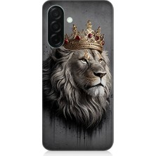 Teknomeg Samsung Galaxy A36 Uyumlu Taçlı Aslan 1  Desenli Silikon Kılıf