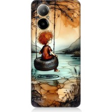 Teknomeg Realme 12 Lite Uyumlu Yalnız Çocuk  Desenli Silikon Kılıf