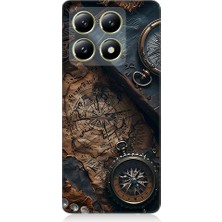 Teknomeg Xiaomi 14T Uyumlu Eski Harita  Desenli Silikon Kılıf