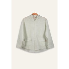 Zeyland Erkek Çocuk Çizgili Keten Gömlek - Mavi Çizgili