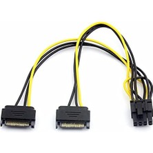 Store 4327 2x Sata To 8 Pin (6+2) Pci-E Express Güç Molex Power Kablosu Çevirici Dönüştürücü
