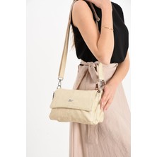 Suni Deri Omuz Çantası Krem (Model: 571-13-17M)