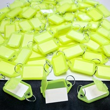 Ünsa Anahtar Kapaklı Büyük Plastik Yazı Yazılabilen Anahtarlık 100 Adet