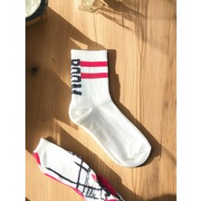 Unisex Basklı Çorap