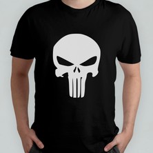 Pixxa The Punisher Unisex %100 Pamuklu Bisiklet Yaka T-Shirt Model 3