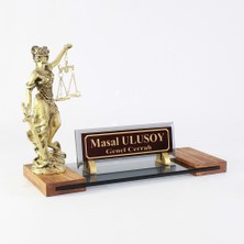 Art Online Avukat Isimlik - Avukat Themis Adalet Heykelli Masaüstü Isimlik - Avukat
