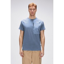 Bad Bear Simon Element Mavi Erkek Baskılı Tişört