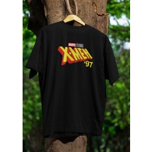 X-Men' 97 Bisiklet Yaka Yüksek Kalite Baskılı Siyah T-Shirt