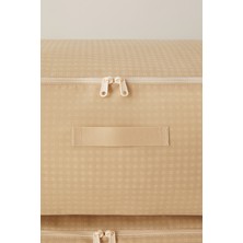 Home Wave 4'lü Mega Boy Bej Pötikare Baza Altı Hurç Set 74 x 46 x 22 cm