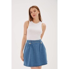 Fashion Friends Slim Fit Halter Yaka Fitilli Atlet Bayan Atlet 25Y0479K1