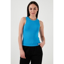 Fashion Friends Slim Fit Halter Yaka Fitilli Atlet Bayan Atlet 25Y0479K1