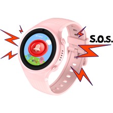 Wiky Watch 5 S Akıllı Çocuk Saati - Görüntülü Arama, Gps, Sos, Sağlık Takibi, Güvenli Alan Pembe