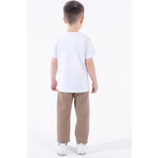 Erkek Çocuk Türk Bayraklı Beyaz Tshirt Penye