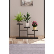 Metal Iskeletli Saksılık Çiçek Rafı Aksesuar ve Bitki Rafı ve Stand