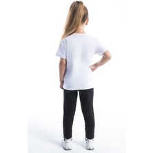Kız Çocuk Türk Bayraklı Beyaz Tshirt Penye
