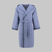 Sarev Street Mavi %100 Pamuk X-Large Beden Bornoz