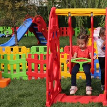 Bahçe Oyuncak Şirin Ayıcık Figürlü Çocuk Salıncağı - Anaokulu ve Oyun Parkı Için Güvenli ve Eğlenceli