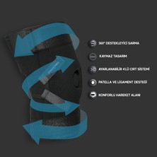 Athlex Med Patella Ligament Destekli Dizlik – Silikon Destekli, 4 Cırt Bantlı Ayarlanabilir Neopren Diz Bandı | Artrit, Menisküs, Bağ Yırtılması, Sporcu Dizliği ve Kas Koruması Sağlar