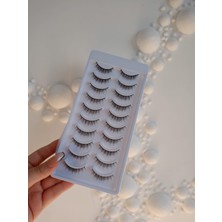 Seburam Collection Doğal Görünümlü Hacimli Dolgun 10'lu Takma Kirpik Çok Kez Kullanılabilir Takma Kirpik