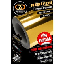 Altın Aynalı Varak Folyo Kandinden Yapışkanlı Gold Folyo. Dolap, Masa, Beyaz Eşya, Tezgah Kaplama Folyosu