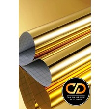 Altın Aynalı Varak Folyo Kandinden Yapışkanlı Gold Folyo. Dolap, Masa, Beyaz Eşya, Tezgah Kaplama Folyosu