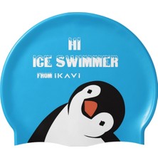 Ikavi Hi Ice Swimmer Baskılı Silikon Yüzücü Bonesi