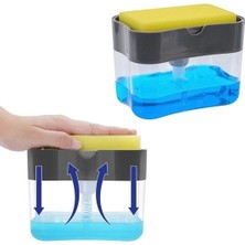 Pratik Tek Elle Kullanım Sabunluk Sünger Tutucu - 380ML Kapasiteli Mutfak Organizer