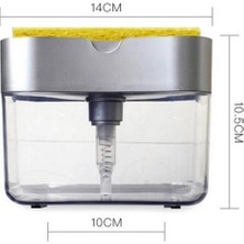 Pratik Tek Elle Kullanım Sabunluk Sünger Tutucu - 380ML Kapasiteli Mutfak Organizer