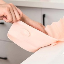 Vantuzlu Su Sızdırmaz Lavabo Kenar Tutucu - Mutfak Banyo Izolasyon Bariyeri