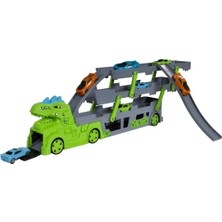 3 Katlı 3 Arabalı Tır Garaj Otopark Yarış Pisti Eğitici Oyun Seti Dinazor Transporter Tır
