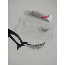 Seburam Collection Gerçek Kirpik Görünümlü Cımbız Yapıştırıcılı Takma Kirpik Set