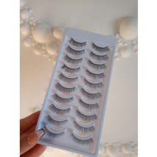 Seburam Collection 10'lu Çok Kez Kullanımlı İpek Takma Kirpik Doğal Hacimli Dolgun Uzunlukta İpek Takma Kirpik