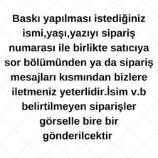 Kişiye Özel Siyah Renkli Happy Birthday El Yazısı Banner