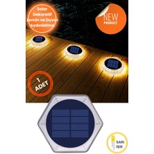 Technojet 1ADET Güneş Enerjili 20LEDLI Premium Kalite Solar Dekoratif Zemin Bahçe Peyzaj Aydınlatma