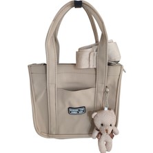 Arma Change Time- Peluş Eksesuar Anahtarlı Küçük Boy Kanvas Su Geçirmez Kumaş Kadın Çantası