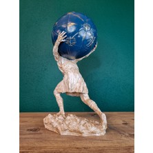 Dünyayı Omuzlayan Atlas Polyester Dekoratif Biblo