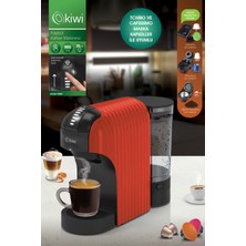 Kıwı Kcm-7597   Kapsül Kahve Makinesi Kırmızı