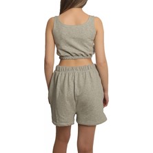 Casual Şort Crop Eşofman Takım