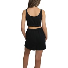 Casual Şort Crop Eşofman Takım