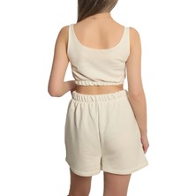 Casual Şort Crop Eşofman Takım