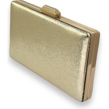 Metalik Altın Gold Dore Renk Zincir Askılı  Abiye Çanta Düğün Nişan Mezuniyet