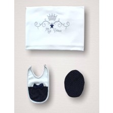Velmora Fashion B Süper Prens Nakışlı %100 Cotton Antibakteriyel 10LU Zıbın Takımı Hastane Çıkışı