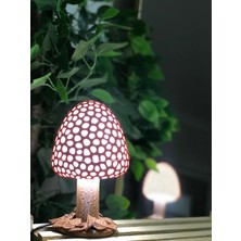 3D Yazıcı Üretimi Mantar Şeklinde LED Abajur